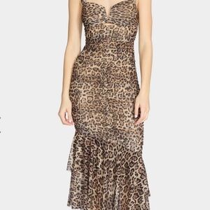 Plus Size Leopard Print Women's Dress